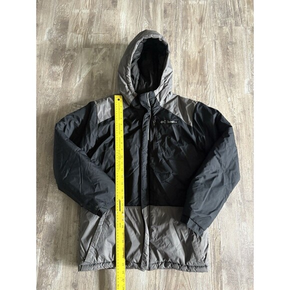 Columbia Lightning Lift Insulated Hood Zip Jacket SB5022 Black Gray Boy Medium - Picture 5 of 6